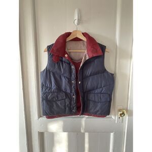 VTG Down Vest Unisex Adult Small Reversible 80s  Retro Back To The Future Vibes